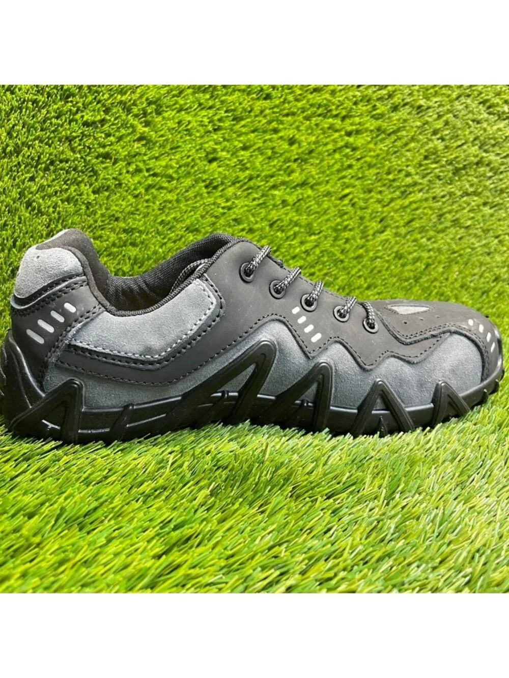 Terra Spider Low Mens Size 12 Black Gray Leather Composite Toe Safety Work Shoes
